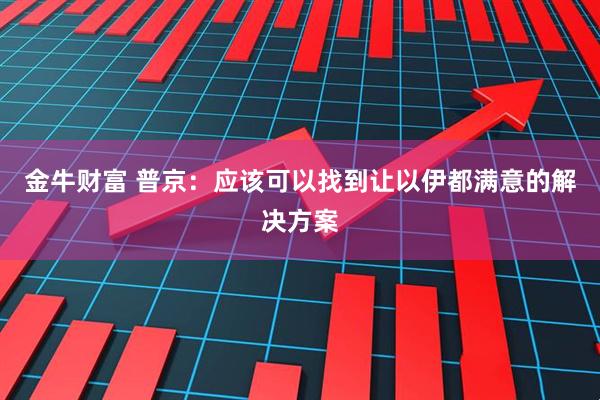 金牛财富 普京：应该可以找到让以伊都满意的解决方案